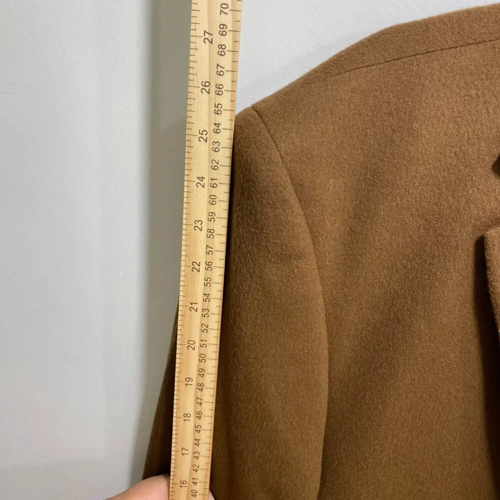 JoS A Bank Wool Cashmere Suit‎ Sport Coat Mens Tan Brown 46R Academia 2 Button